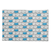 Herr Bump | Blaues Muster Kissenbezug (Rückseite-Links)