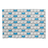 Herr Bump | Blaues Muster Kissenbezug (Vorderseite-Links)