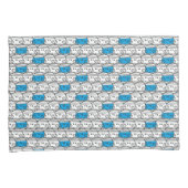 Herr Bump | Blaues Muster Kissenbezug (Vorderseite-Rechts)