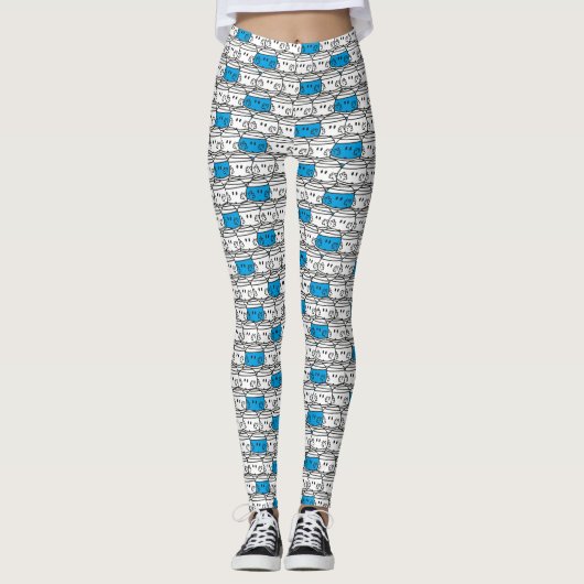 Herr Bump | Blaues Muster Leggings (Vorderseite)