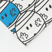 Herr Bump | Blaues Muster | Monogramm Fleecedecke (Ecke)