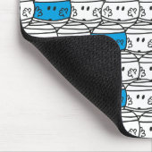 Herr Bump | Blaues Muster Mousepad (Ecke)