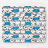 Herr Bump | Blaues Muster Mousepad (Vorne)