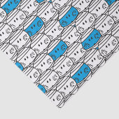 Herr Bump | Blaues Muster Seidenpapier (Ausschnitt)