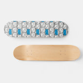 Herr Bump | Blaues Muster Skateboard (Horizontal)
