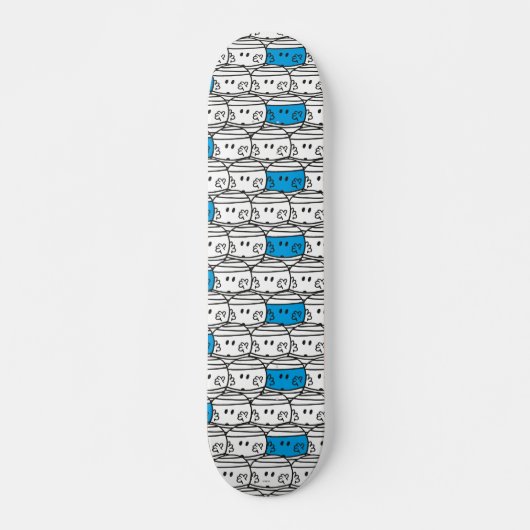 Herr Bump | Blaues Muster Skateboard (Vorne)