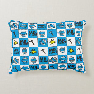 Herr Bump   Mosaik in Blau Muster Zierkissen