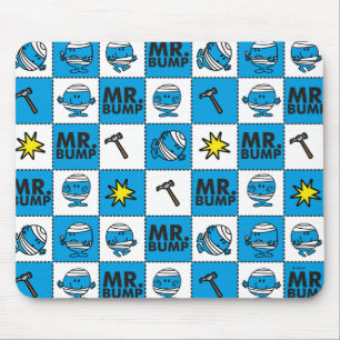 Herr Bump   Mosaik in blauem Muster Mousepad