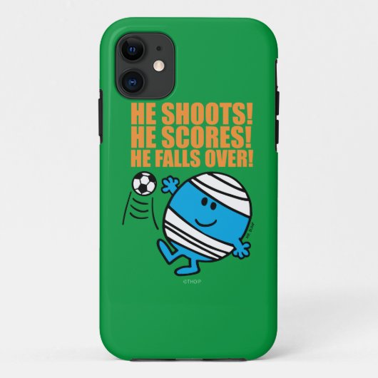 Herr Bump Playing Soccer Case-Mate iPhone Hülle (Rückseite)