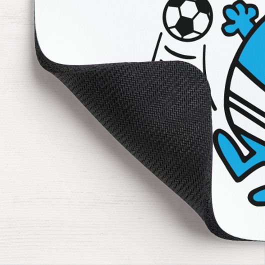 Herr Bump Playing Soccer Mousepad (Ecke)