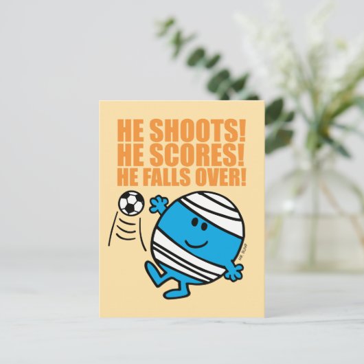 Herr Bump Playing Soccer Postkarte (Stehend Vorderseite)