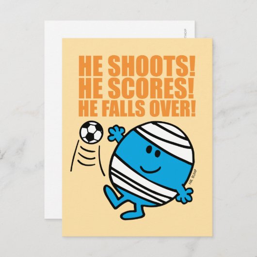 Herr Bump Playing Soccer Postkarte (Vorne/Hinten)