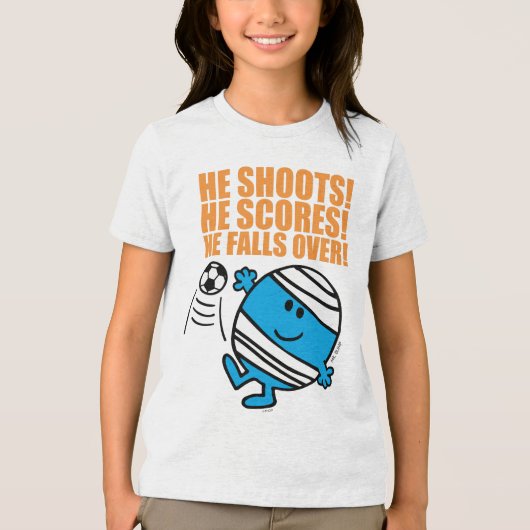 Herr Bump Playing Soccer Tri-Blend Shirt (Vorderseite)