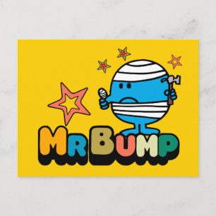 Herr Bump Verbundener Daumen & Sterne Postkarte