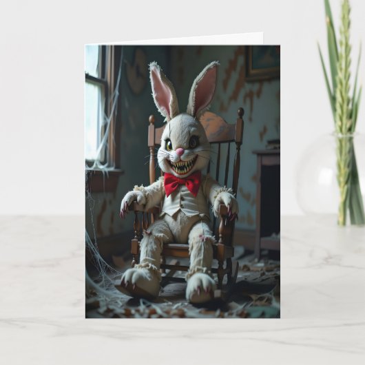 Herr Bunny Halloween Feiertagskarte (Vorderseite)