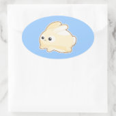 Herr Bunny Ovaler Aufkleber (Tasche)