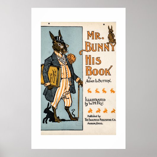 Herr Bunny, sein Buch - Adam L. Sutton Poster (Vorne)