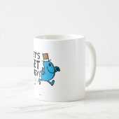 Herr Busy | Lass uns loslegen Schwarzer Text Kaffeetasse (VorderseiteRechts)