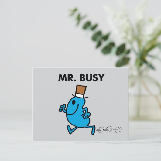 Herr Busy läuft schnell Postkarte (Stehend Vorderseite)