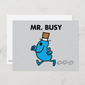 Herr Busy läuft schnell Postkarte (Vorne/Hinten)