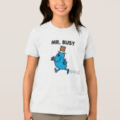 Herr Busy läuft schnell Tri-Blend Shirt (Vorderseite)