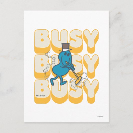 Herr Busy Sweeping Postkarte (Vorderseite)