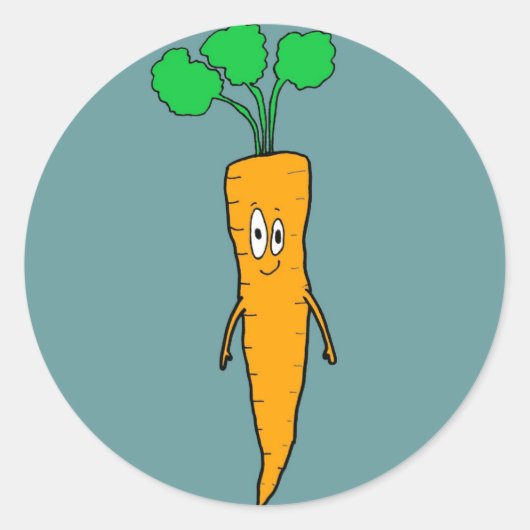 Herr Carrot Runder Aufkleber (Vorderseite)