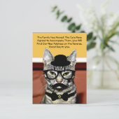 Herr Cat kündigt Umzug mit neuer Adresse an Ankündigungspostkarte (Stehend Vorderseite)