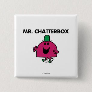 Herr Chatterbox Waving Hello Button