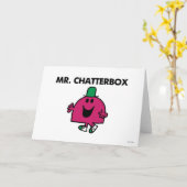 Herr Chatterbox Waving Hello Karte (Gelbe Blume)