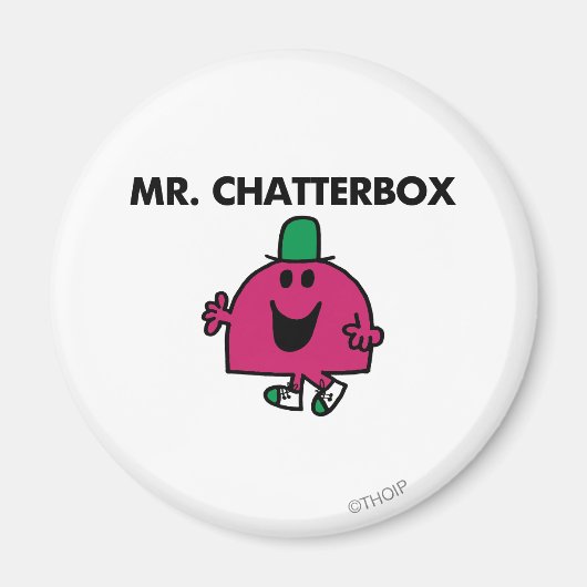 Herr Chatterbox Waving Hello Magnet (Vorne)