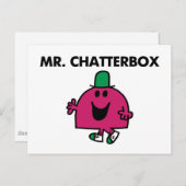 Herr Chatterbox Waving Hello Postkarte (Vorne/Hinten)