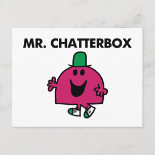 Herr Chatterbox Waving Hello Postkarte