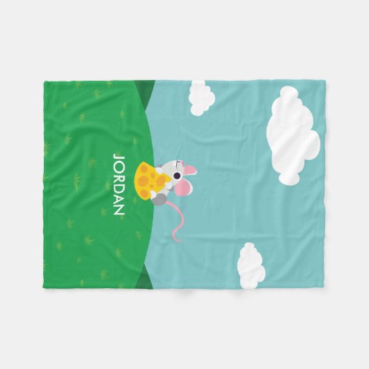 Herr Cheeseman die Maus Fleecedecke (Vorderseite (Horizontal))