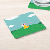 Herr Cheeseman die Maus Rechteckiger Pappuntersetzer (angewinkelt)