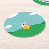 Herr Cheeseman die Maus Runder Pappuntersetzer (Angewinkelt)