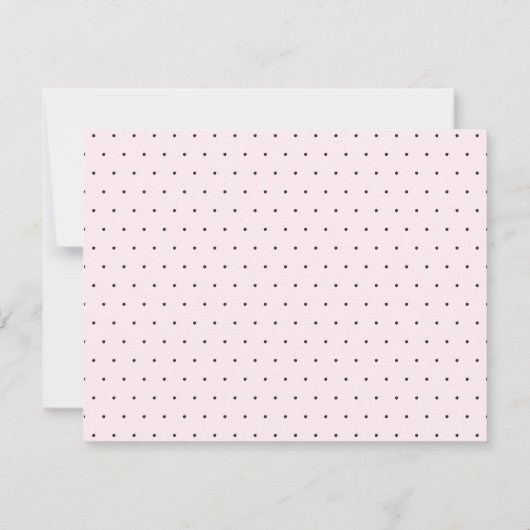 Herr Chic Blush Pink Couple Newlywed Polka Dot Mitteilungskarte (Rückseite)