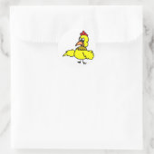 Herr Chicken Runder Aufkleber (Tasche)