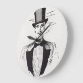 Herr Classy, scharf gekleideter Mann Große Wanduhr (Winkel)