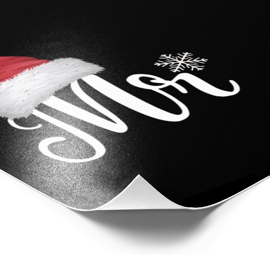 Herr Claus Couples Matching Christmas Pajamas Sant Fotodruck (Ecke)