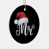 Herr Claus Couples Matching Christmas Pajamas Sant Keramik Ornament (Rechts)