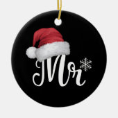 Herr Claus Couples Matching Christmas Pajamas Sant Keramik Ornament (Vorne)