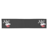 Herr Claus Couples Matching Christmas Pajamas Sant Kurzer Tischläufer (Horizontal)