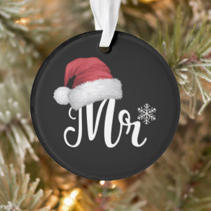 Herr Claus Couples Matching Christmas Pajamas Sant Ornament