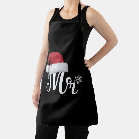 Herr Claus Couples Matching Christmas Pajamas Sant Schürze (InSitu)