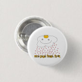 Herr cloud regnet Liebe Button (Vorne & Hinten)
