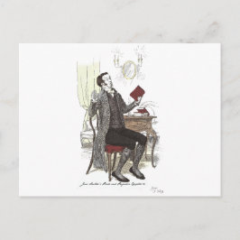 Herr Collins Reads - Jane Austen Pride & Prejudice Postkarte