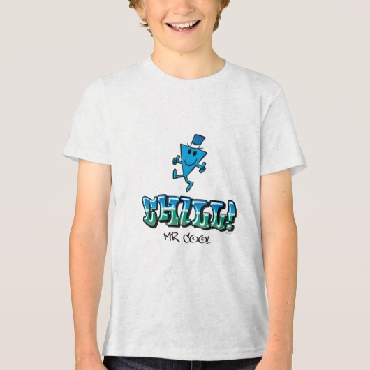 Herr Cool Chillt Aus Tri-Blend Shirt (Vorderseite)