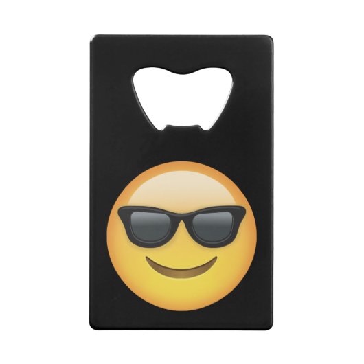 Herr Cool Emoji Geldkarten Flaschenöffner (Vorderseite)
