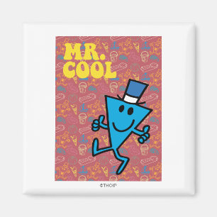 Herr Cool Farbiger Hintergrund Magnet